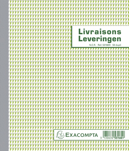 [1438090] Carnet Livraisons Exacompta 21x18cm 50 feuilles autocopiantes NL-FR