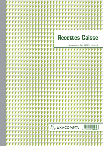 [1438091] Carnet Recettes Exacompta 29,7x21cm 50 feuilles autocopiantes FR