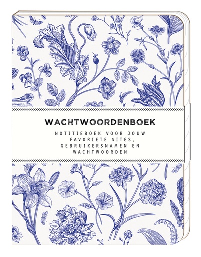 [1438137] Wachtwoordenboek Interstat softcover 144vel 120x160mm Dutch Blue