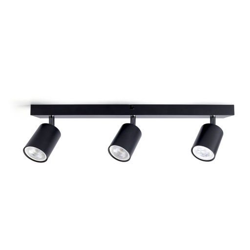 [1438144] Spot plafonnier Integral Siena 3 spots IP20 GU10 noir