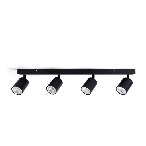 [1438147] Spot plafonnier Integral Siena 4 spots IP20 GU10 noir