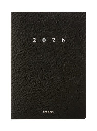 [1436025] Agenda 2026 Brepols Essential Urban 7 jours/2 pages noir
