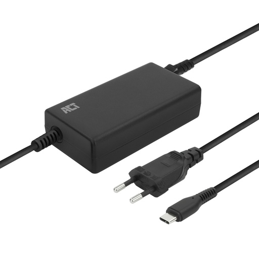 [1436197] Laptop Oplader ACT USB-C Power Delivery 65W 3mtr