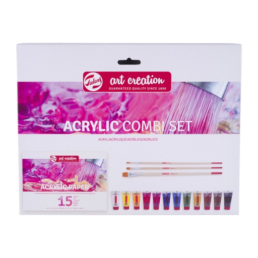 [1436199] Set peinture acylique Talens Art Creation Rose 16 pièces