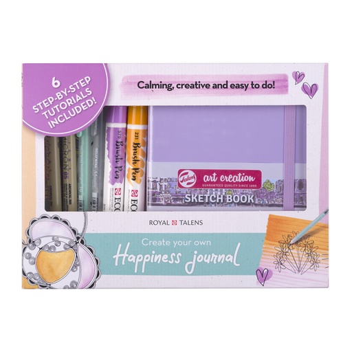 [1436200] Happiness Journal Set Royal Talens 8 pièces