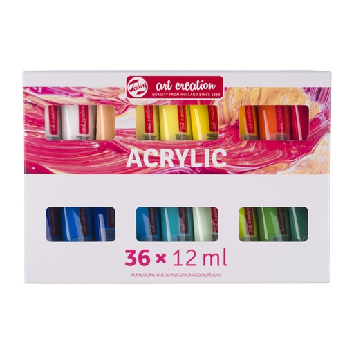 [1436201] Acrylverf Talens Art Creation assorti 36 tubes à 12ml