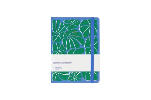 [1436399] Notitieboek A5 blauw/groen A Journal lijn