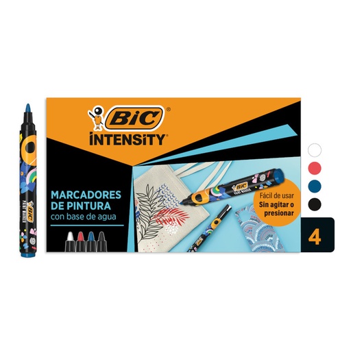 [1436478] Marqueur peinture BIC Intensity assorti 4 pièces