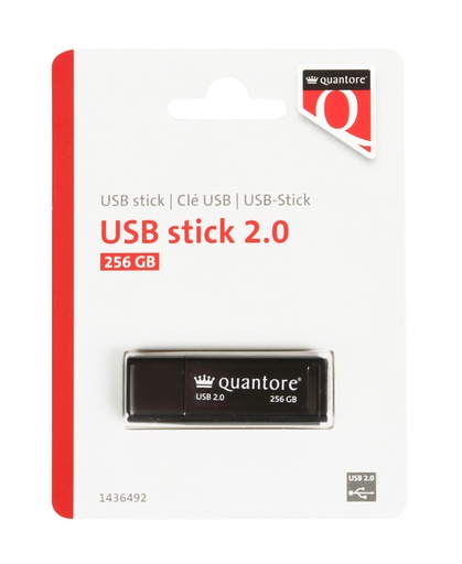 [1436492] Clé USB 2.0 Quantore USB-A 256Go noir