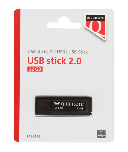 [1436493] Clé USB 2.0 Quantore USB-A 32Go noir