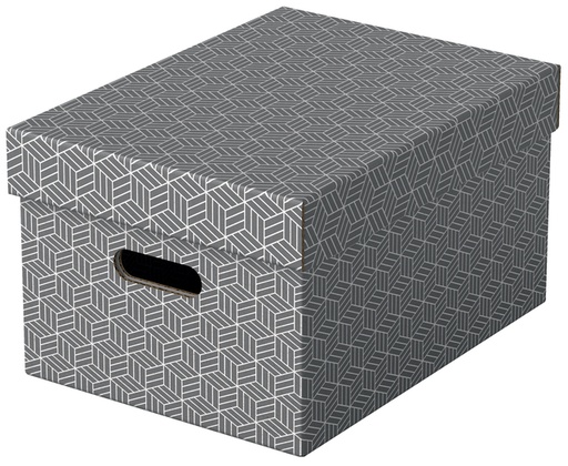 [1430991] Opbergdoos Esselte home middelgroot 265x205x365mm grijs 3 stuks