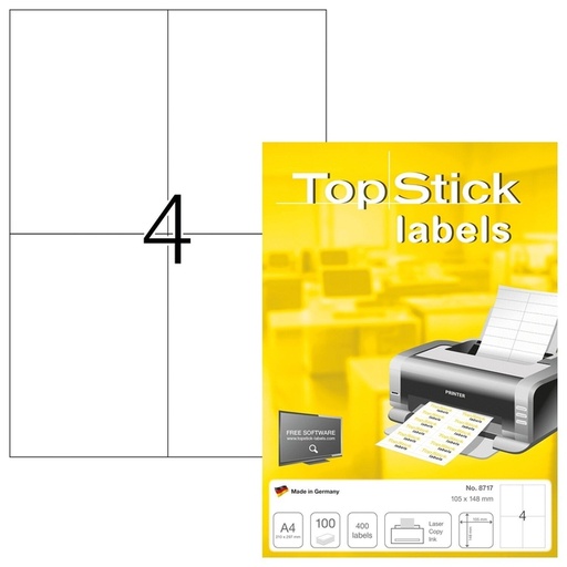 [1433369] Etiquette TopStick 105x148mm 400 pièces
