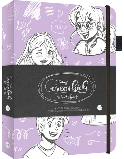 [1435592] Carnet de croquis CreaChick lilas