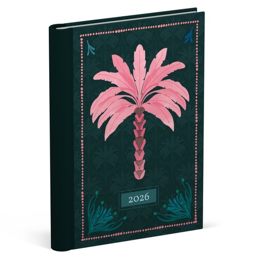 [1436912] Agenda 2026 Lannoo 120x160 Exotic palms 7dagen/2pagina's zwart