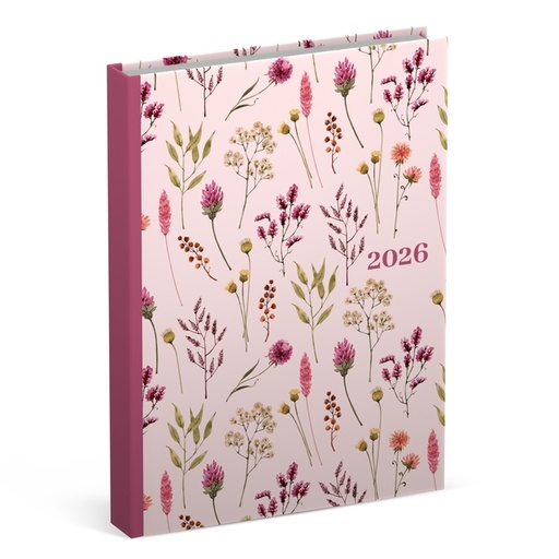 [1436913] Agenda 2026 Lannoo pocket Flowers Bouquet 7dagen/2pagina's roze