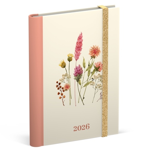 [1436916] Agenda 2026 Lannoo 120x160 Flowers bouquet 7dagen/2pagina's wit