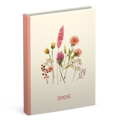 [1436917] Agenda 2026 Lannoo Pocket Flowers Bouquet 7 jours/2 pages blanc