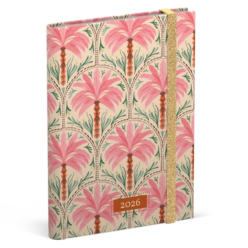[1436923] Agenda 2026 Lannoo 120x160 Exotic palms 7dagen/2pagina's roze