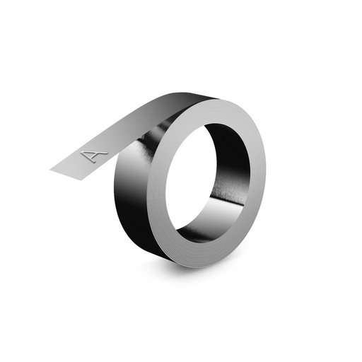 [1438182] Reliëftape Dymo embossing niet klevend roestvrijstaal 12mm zilver