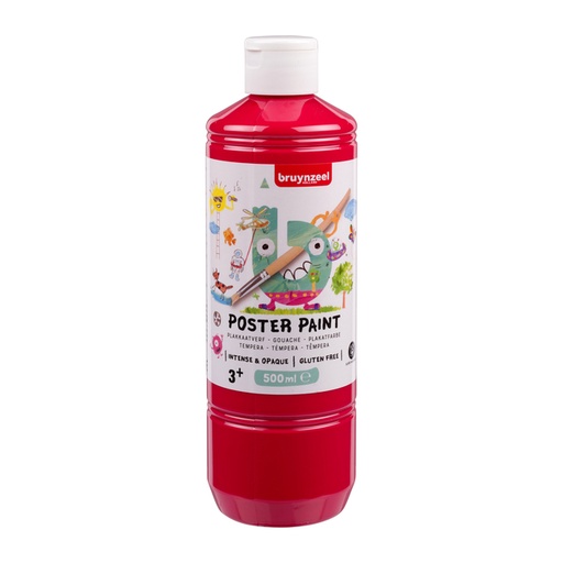 [1438015] Plakkaatverf Bruynzeel primair rood fles à 500ml