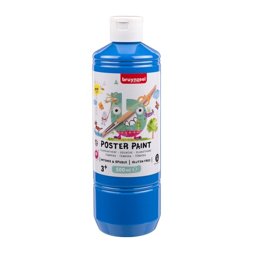 [1438018] Plakkaatverf Bruynzeel lichtblauw fles à  500ml