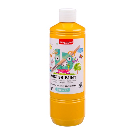 [1438019] Plakkaatverf Bruynzeel geel fles à 500ml