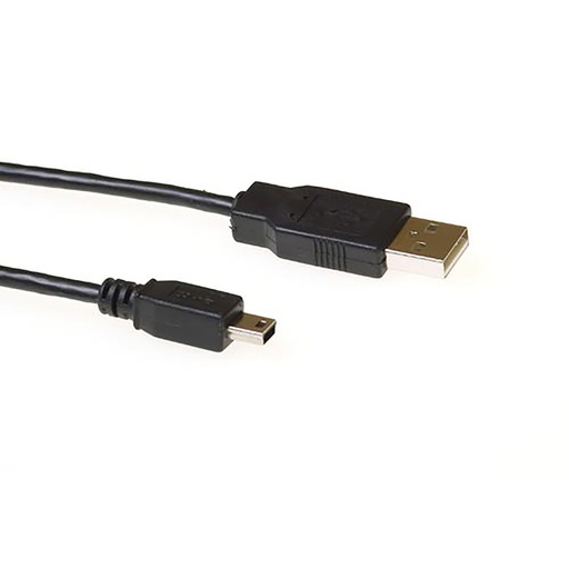 [1438245] Câble ACT USB USB mini-B 2.0 M 5 broches noir 1,8m