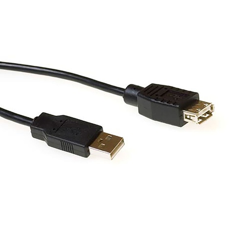 [1438263] Kabel ACT USB 2.0 M/V zwart 1.8 meter