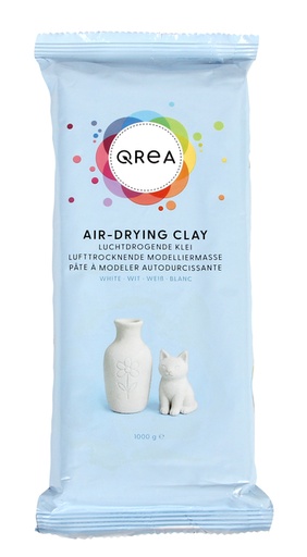 [1437189] Pâte à modeler Qrea séchage à l'air blanc 1000g