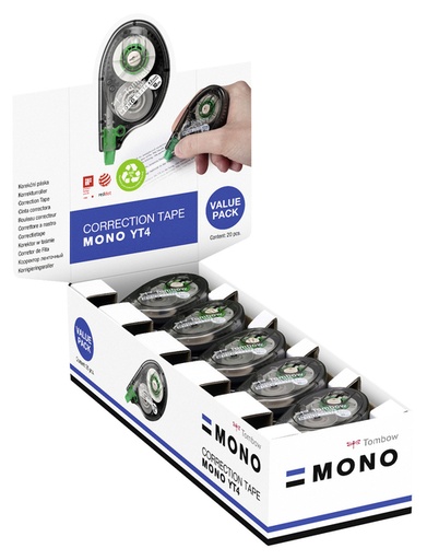 [1437778] Correcteur Tombow MONO lat'ral 4,2mmx10m 20 pièces
