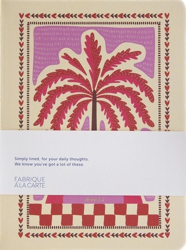 [1438084] Carnet de notes A-Journal Fabrique Palmtree Pink ligné