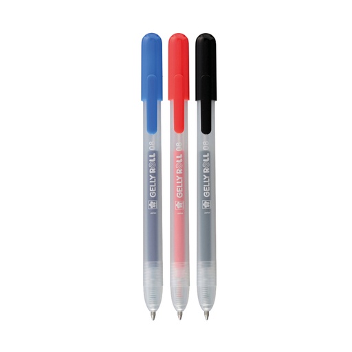 [1438120] Stylo gel Sakura Gelly Roll Classic 08 rétractable set 3 couleurs