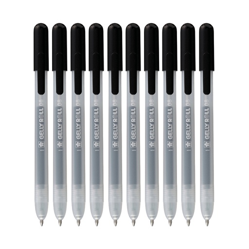 [1438122] Gelschrijver Sakura Gelly Roll Classic 08 klikfunctie zwart 10 stuks