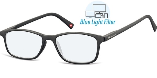 [1438349] Leesbril  Montana +1.50 dpt blue light filter zwart
