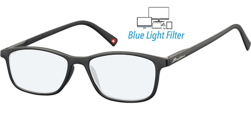 [1438350] Bril  Montana +0.00 dpt blue light filter zwart