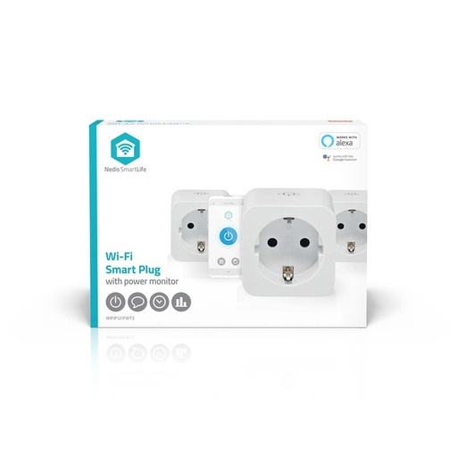 [1438397] Prise intelligente Nedis Smartlife Wi-Fi lot 3 pièces blanc
