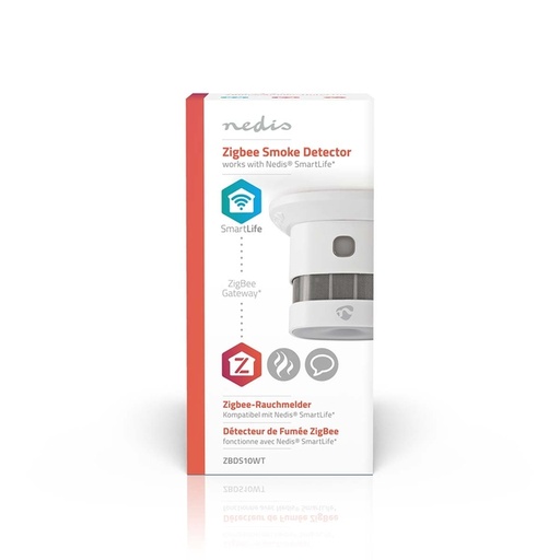 [1438405] Rookmelder Nedis Smartlife Zigbee 3.0 Wifi 10 jaar sensor wit