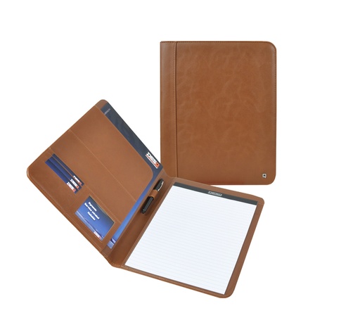 [1438745] Conférencier DESQ A4 cuir synthétique marron