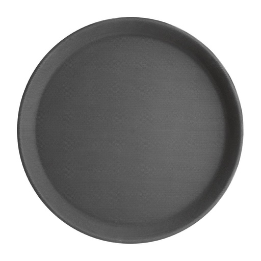 [1438767] Plateau Olympia Kristallon antidérapant rond Ø40,6cm PP noir