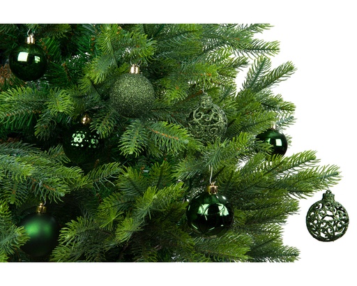 [1436739] Kerstballen Decoris assorti dennengroen koker à 37 stuks