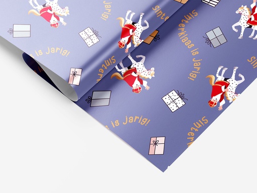 [1438804] Papier cadeau Sint & Co 200x70cm assorti