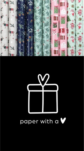 [1438817] Inpakpapier Winter Wonders 200x70cm assorti