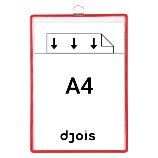 [1438428] Pochette avec cadre à suspendre Tarifold A4 rouge 5 pièces