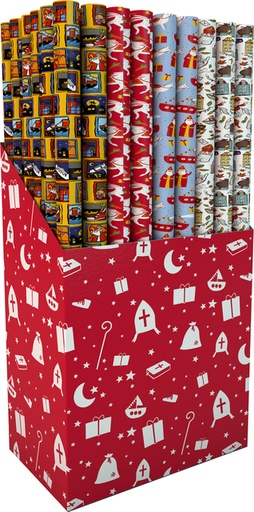 [1433552] Papier cadeau Sint 200x70cm assorti