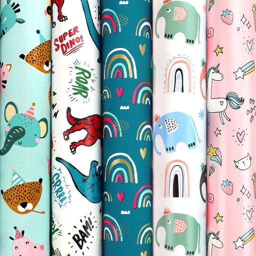 [1438835] Papier cadeau Rotolux Rosie 200x70cm assorti