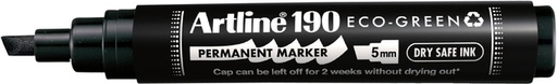 [1438851] Permanent marker Artline 190  Dry Safe Eco schuin 2-5mm zwart