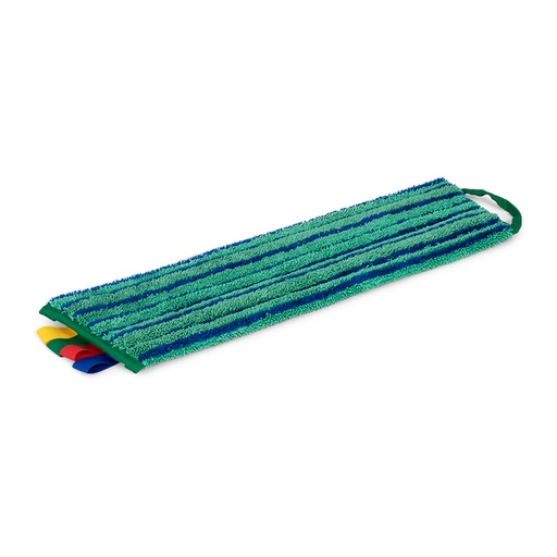 [1438973] Mop Greenspeed Velcro microfibre avec bande récurage 45cm vert foncé