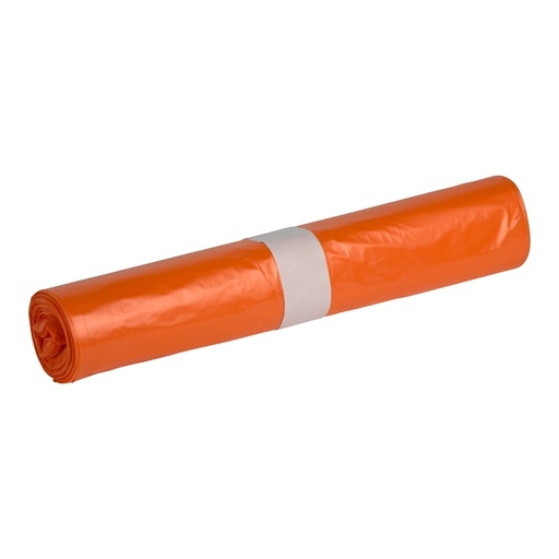 [1439133] Sac poubelle Propsac HDPE T23 58x100cm 70L orange rouleau de 25 pièces