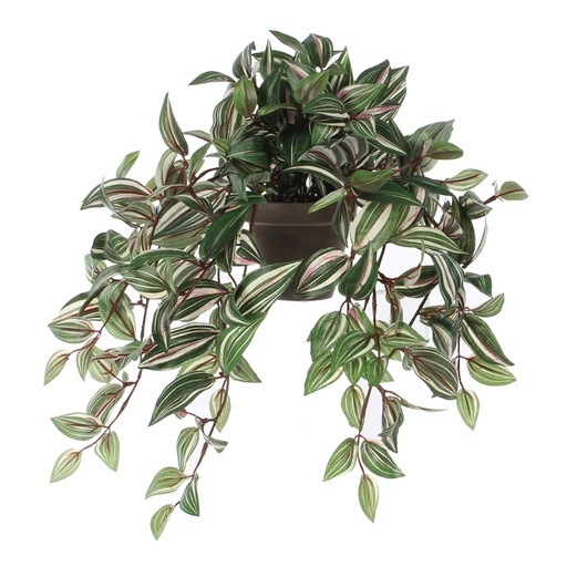 [1439302] Plante artificielle Mica Tradescantia suspendue verte Ø25cm 45cm