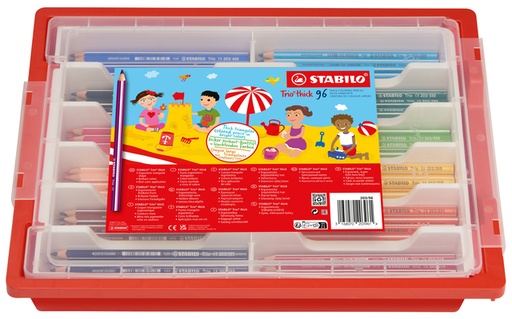 [1439311] Kleurpotloden STABILO 203 Trio dik assorti classpack à 96 stuks